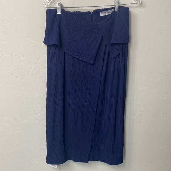 MM. LAFLEUR Montgomery skirt pleat jersey Aegean blue size 4. NWT. - Picture 1 of 12